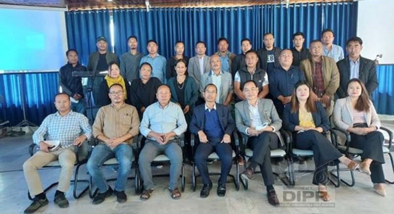 Officials and participants during the training on service and accounts matter for the officers and ministerial staff in the Chief Engineer office, WRD on November 1. (DIPR Photo)